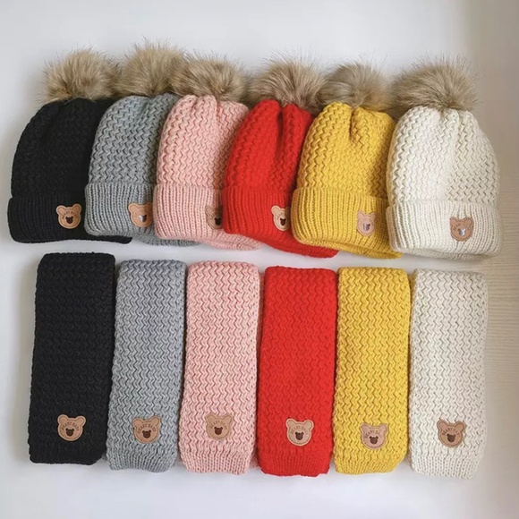 Cute 2Pcs children hat and scarf set - Picture 3 of 3